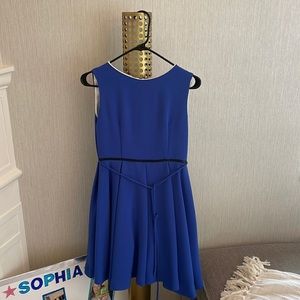Royal Blue Helena pleated dress